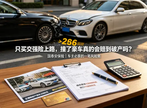 只买交强险上路,撞了豪车真的会赔到破产吗?(图1) 只买交强险上路,撞了豪车真的会赔到破产吗?(图1)